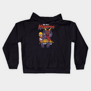 My Pet Krampus - Retro 80s Toy - Creepy Cute Christmas Cartoon Kids Hoodie